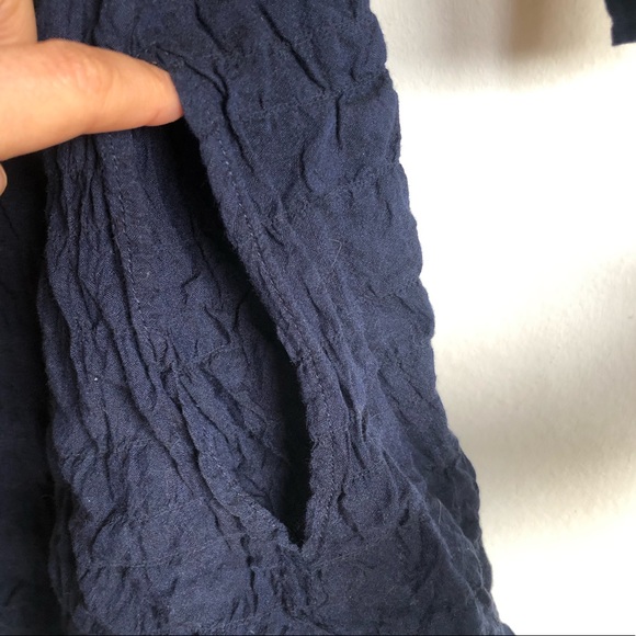 Jess Brown Puckered V Neck Cotton Tunic XS - Picture 7 of 7